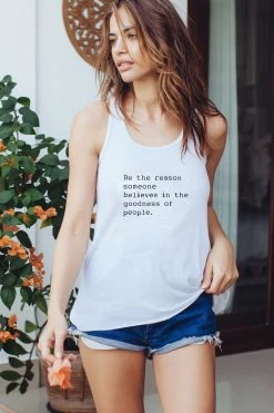 Om & Ah London - US "Be The Reason" Flowy Tank Tanks