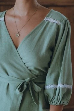 Bali Elf Rustic Lace Wrap Blouse