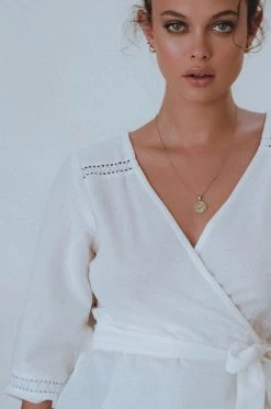 Bali Elf Rustic Lace Wrap Blouse