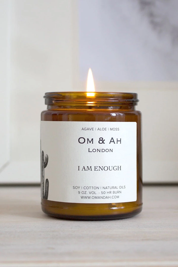 Om & Ah London - US IN THE HOME "I Am Enough" Candle 1 Om & Ah London - US IN THE HOME "I Am Enough" Candle