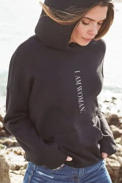 Om & Ah London - US Hoodies "I Am Woman" Premium Hoodie