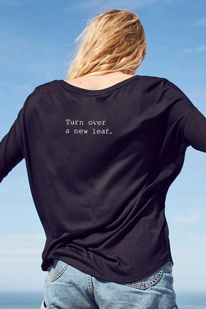 Om & Ah London - US "Turn Over A New Leaf" Long Sleeve Tee SHOP BY COLLECTION 2 Om & Ah London - US "Turn Over A New Leaf" Long Sleeve Tee SHOP BY COLLECTION