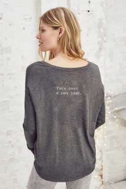 Om & Ah London - US "Turn Over A New Leaf" Long Sleeve Tee SHOP BY COLLECTION