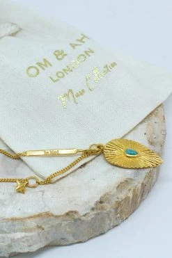 Om & Ah London - US Jewellery Sacred Turquoise "Be Kind" Pendant 12 Om & Ah London - US Jewellery Sacred Turquoise