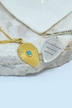 Om & Ah London - US Jewellery Sacred Turquoise "Be Kind" Pendant 13 Om & Ah London - US Jewellery Sacred Turquoise
