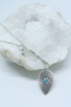 Om & Ah London - US Jewellery Sacred Turquoise "Be Kind" Pendant