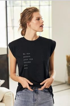 Om & Ah London - US SHOP BY COLLECTION "Be The Person Your Dog Thinks You Are" Roll Tee