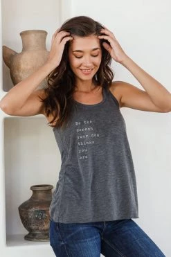 Om & Ah London - US "Be The Person Your Dog Thinks You Are" Flowy Tank