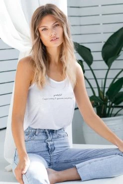 Om & Ah London - US "Grateful" Flowy Tank