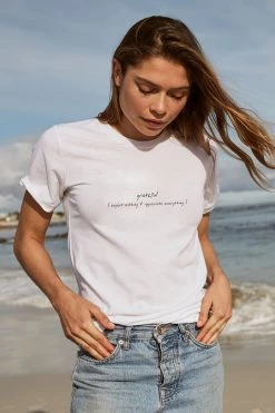 Om & Ah London - US "Grateful" Short Sleeve Tee