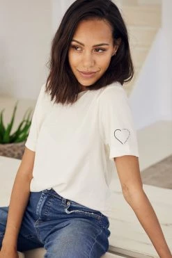 Om & Ah London - US "Heart On My Sleeve" Short Sleeve Tee NEW ARRIVALS