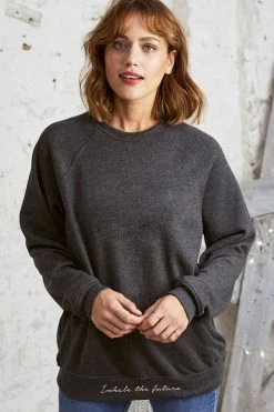 Om & Ah London - US Sweaters "Inhale, Exhale" Relaxed Sweater
