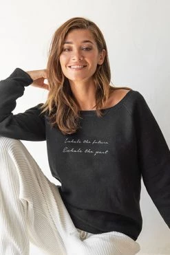 Om & Ah London - US "Inhale, Exhale" Cozy Pullover Pullovers