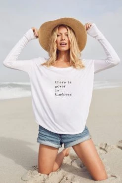Om & Ah London - US "Power In Kindness" Long Sleeve Tee