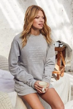Om & Ah London - US "Morning Mantra" Relaxed Sweater Sweaters