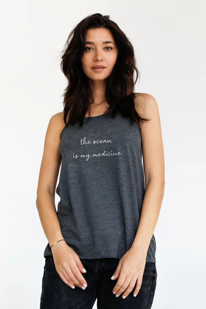 Om & Ah London - US "Ocean" Flowy Tank Tanks 2 Om & Ah London - US "Ocean" Flowy Tank Tanks