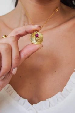 LILADROPSHIP Jewellery RUBY KUNDALINI SNAKE MEDALLION