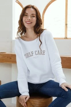 Om & Ah London - US Pullovers "Self-Care" Cozy Pullover