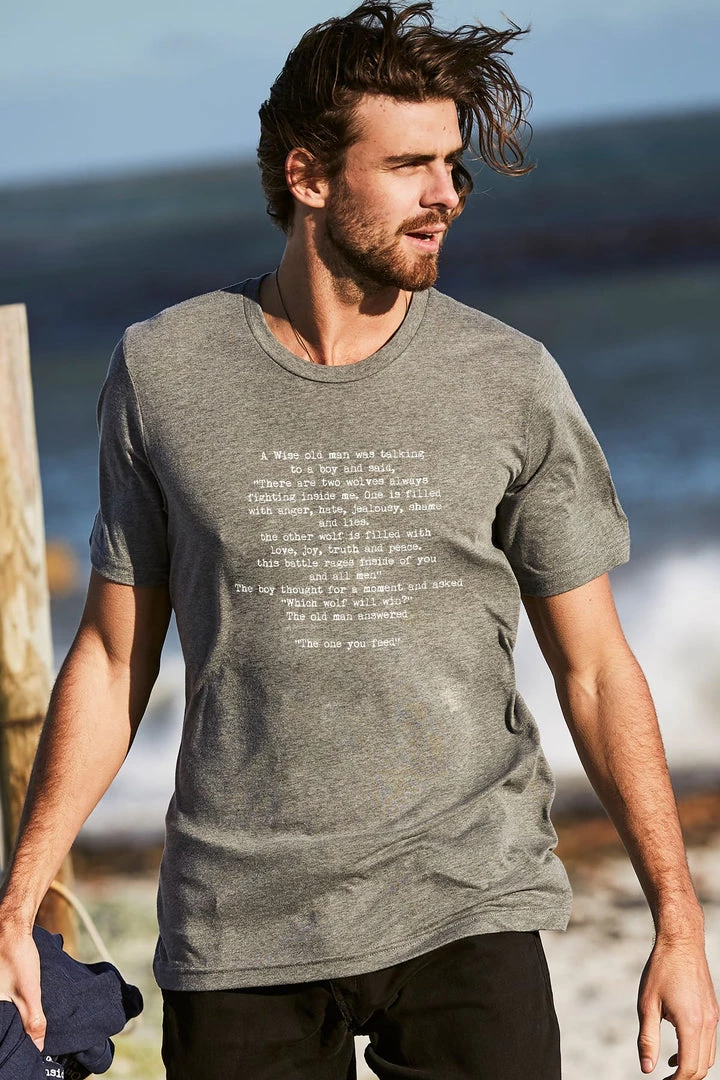 Om & Ah London - US "Wise Words" Mens Tee 2 Om & Ah London - US "Wise Words" Mens Tee